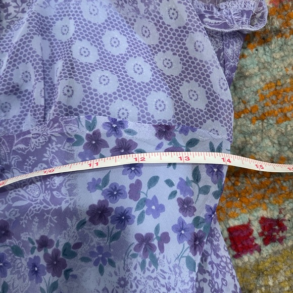 Y2K Sheer Lined Patchwork Midi Dress - Picture 7 of 9